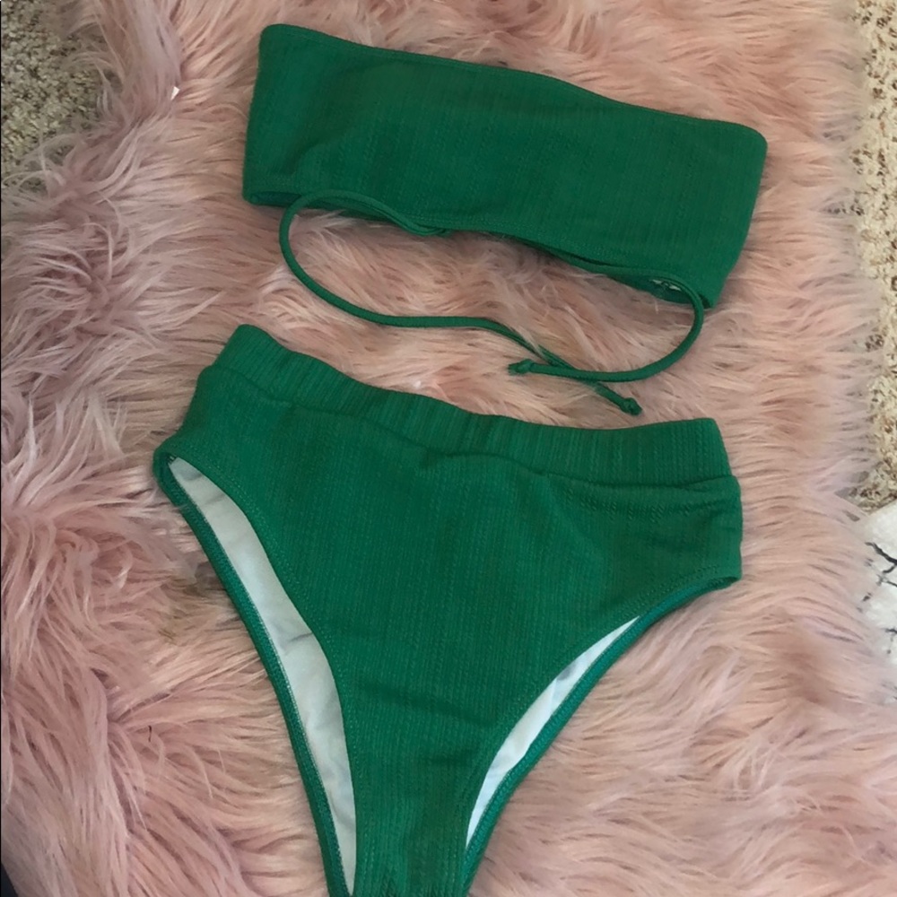 Strapless high waisted bikini